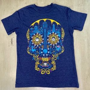 Disney Pixar Coco Childs TShirt Day of the Dead Sugar Skull Size M